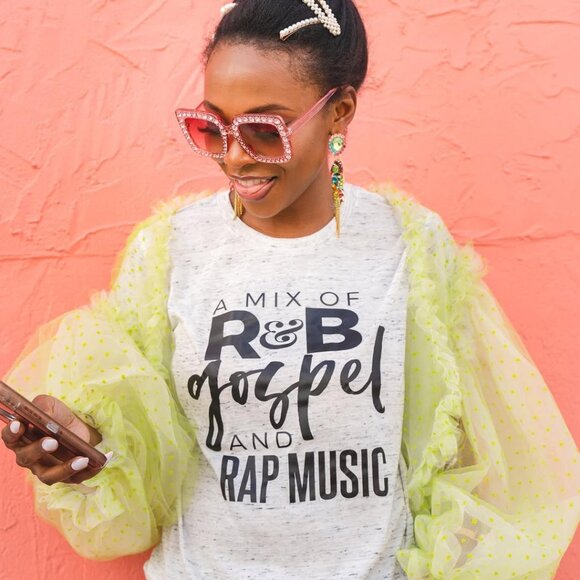 NEW! R&B, Gospel, & Trap/Rap Music CUSTOM Tee T-Shirt Top | SIZE XS - Picture 3 of 8